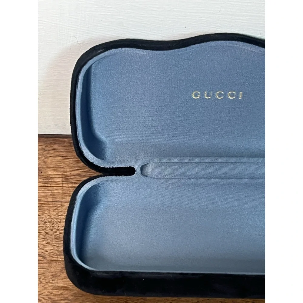 As Is-very Light Wear-gucci Glasses Box Black Velvet Dark Blue Case Only Replace